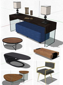 現(xiàn)代客廳SU效果圖設計與公共場所化妝品展示模型