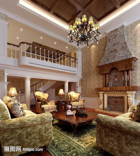 歐式別墅客廳效果圖 家具的藝術(shù)與氛圍營(yíng)造